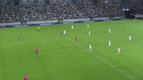 伟德国际直播的足球比赛进攻画面